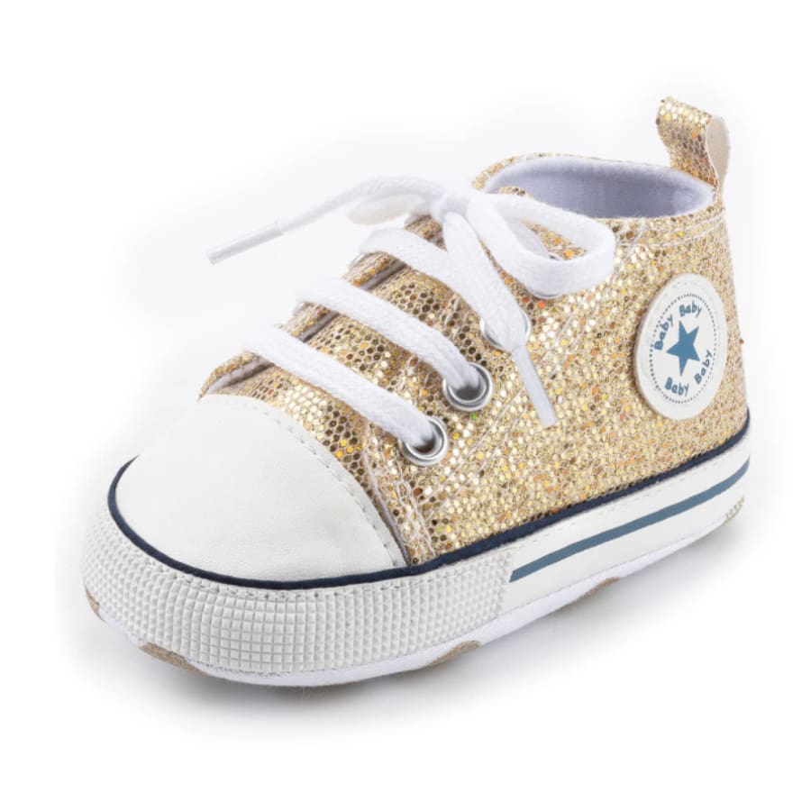 Goo’s Glitter Sneaker - Gold / 0-6 Months - Shoes shoes