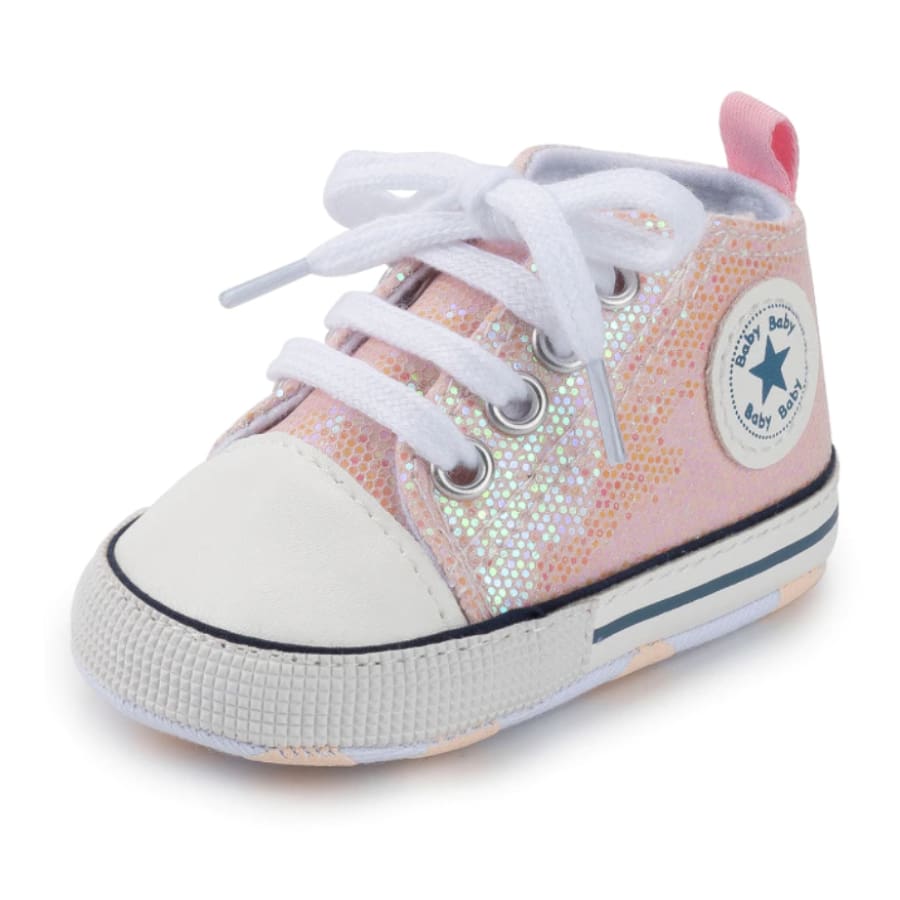 Goo’s Glitter Sneaker - Soft Pink / 0-6 Months - Shoes shoes