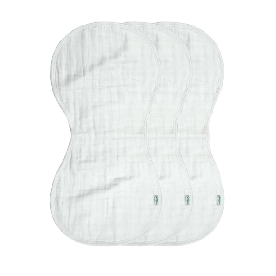 Green Sprouts Muslin Burp Pads made from Organic Cotton (3 Pack)-White - Burp Cloth Bibs, burp cloth