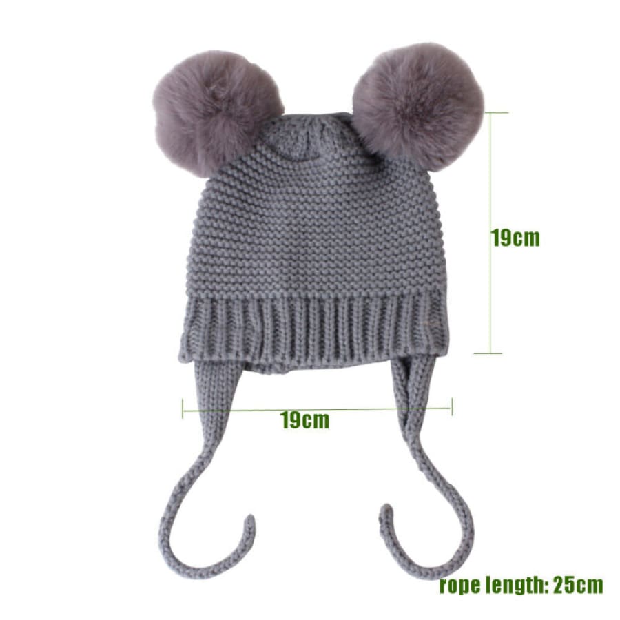 Haven Knitted Tie Baby Beanie - Fawn