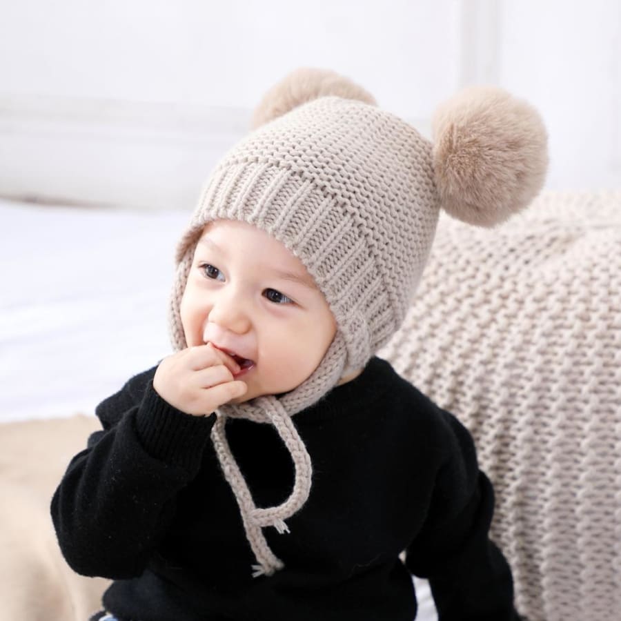 Haven Knitted Tie Baby Beanie - hats hats