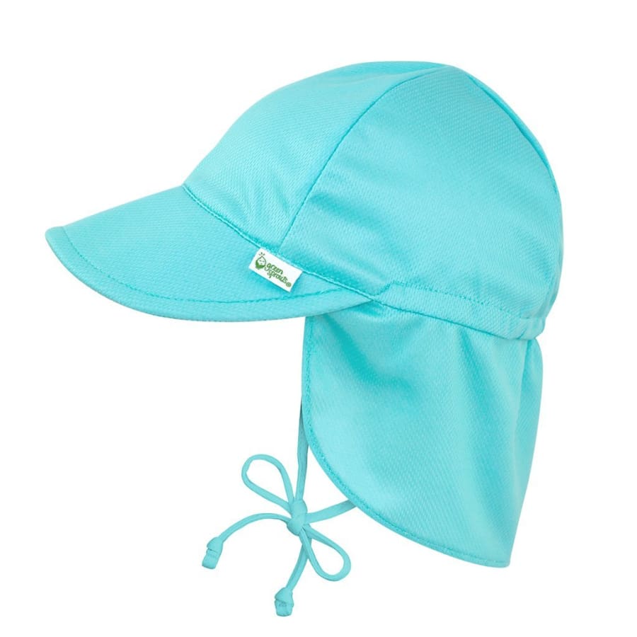 iPlay Breathable Flap Sun Protection Hat-Aqua - 0-6 Months - Hat Hat