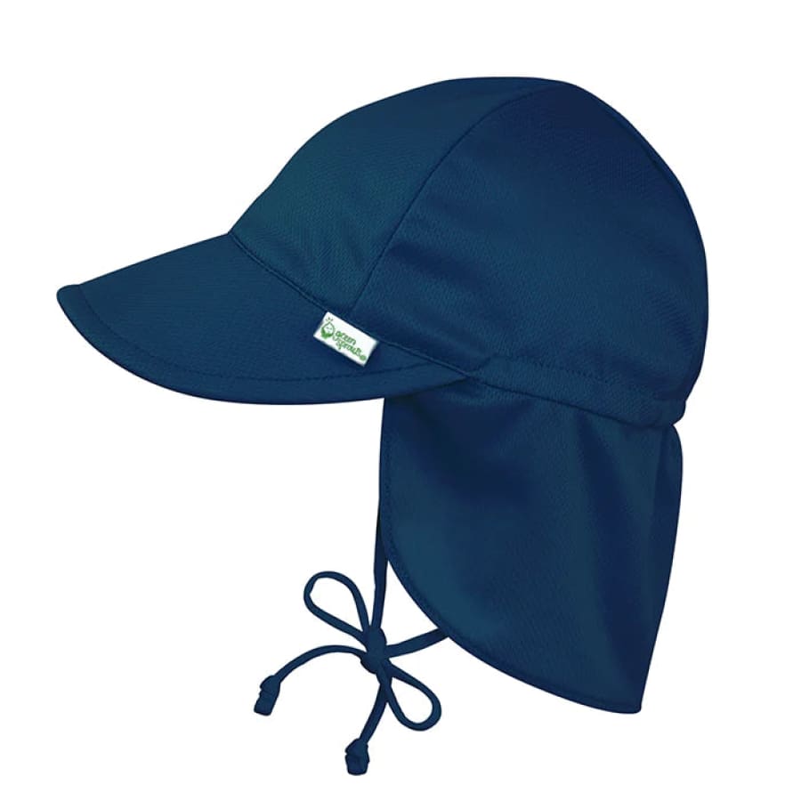 iPlay Breathable Flap Sun Protection Hat-Navy - 0-6 Months - Hat Hat