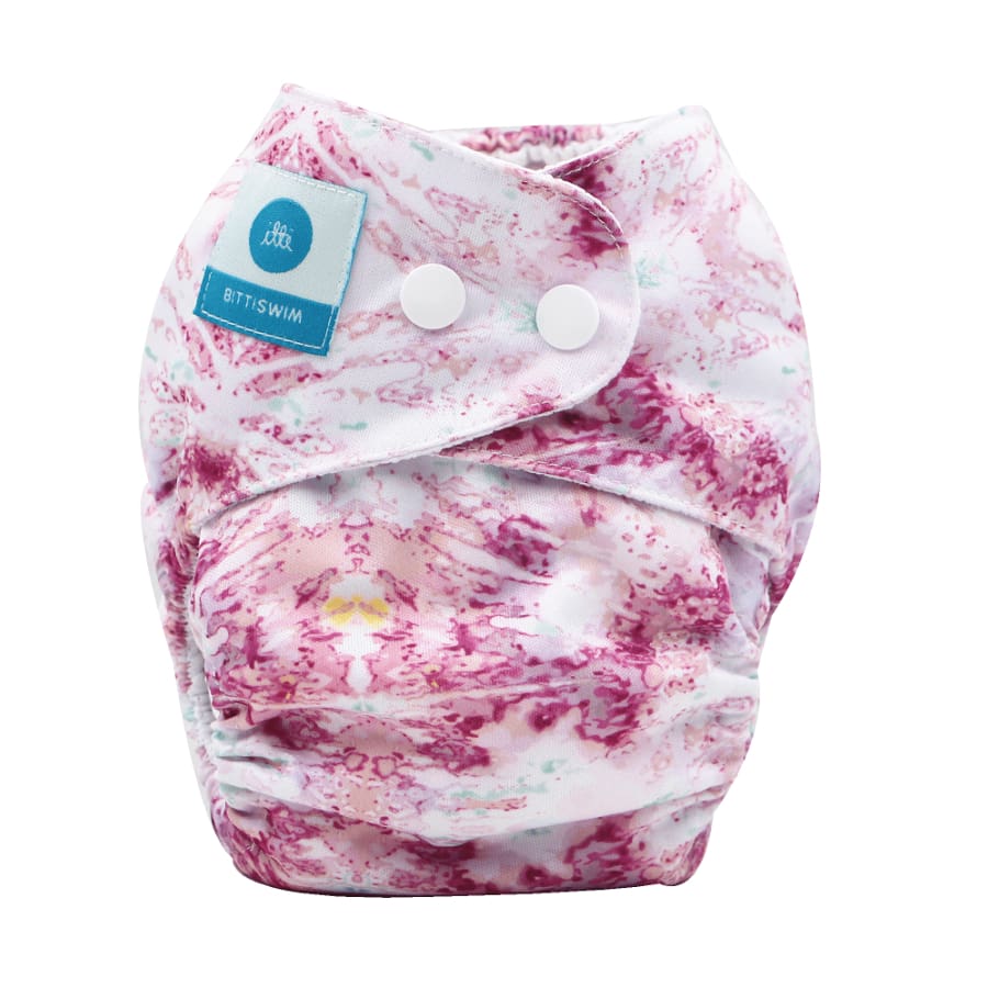 itti Bitti Reusable Swim Nappy - Coral Swirl - Small - Cloth Nappies cloth nappy