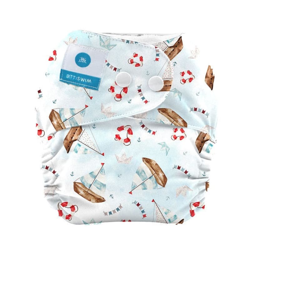 itti Bitti Reusable Swim Nappy - Sail Away - Small - Cloth Nappies