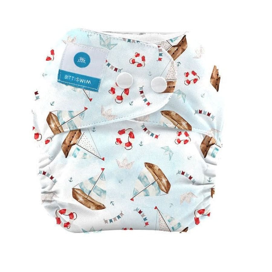 itti Bitti Reusable Swim Nappy - Sail Away - Small - Cloth Nappies