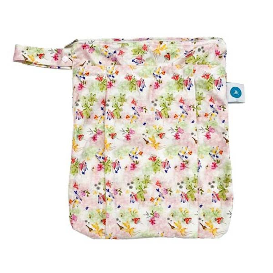 itti Premium Double Pocket Wetbag - Fairy Garden - Cloth Nappies wet bag