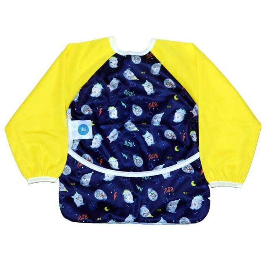 itti Smock – Waterproof Sleeved Bib – Spooky - Cloth Nappies bib, smock