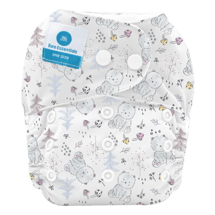 itti Snap Bare Essentials One Size Fits Most Nappy – Baby Bear - Bamboo - Cloth Nappies cloth nappy