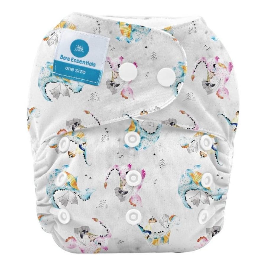 itti Snap Bare Essentials One Size Fits Most Nappy – Pendragon - Bamboo - Cloth Nappies cloth nappy