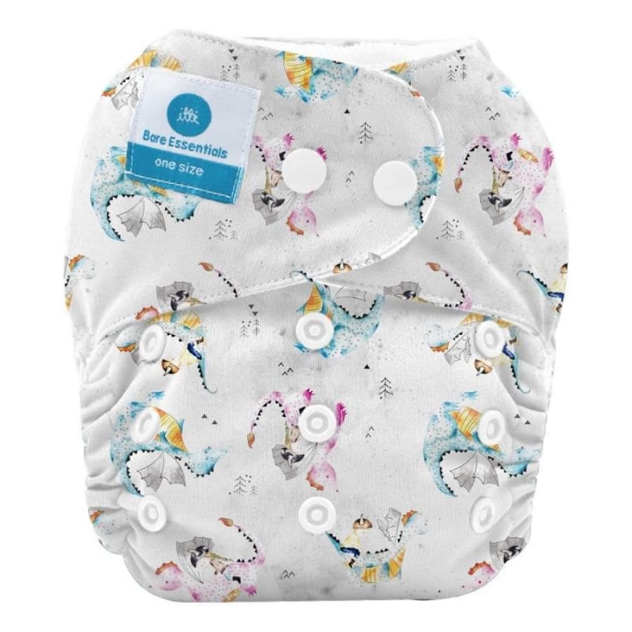 itti Snap Bare Essentials One Size Fits Most Nappy – Pendragon - Bamboo - Cloth Nappies cloth nappy
