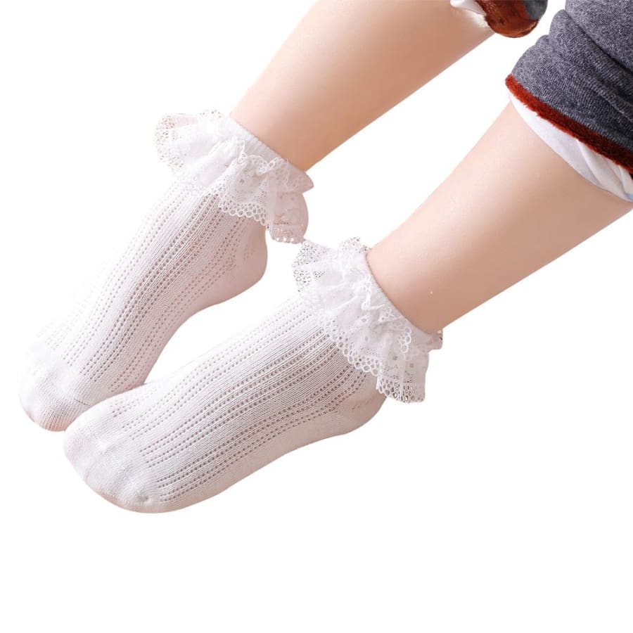 Jewel Lace Ankle Socks - Socks Socks