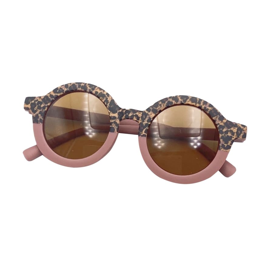 Juniper Leopard Rim Sunglasses - Berry
