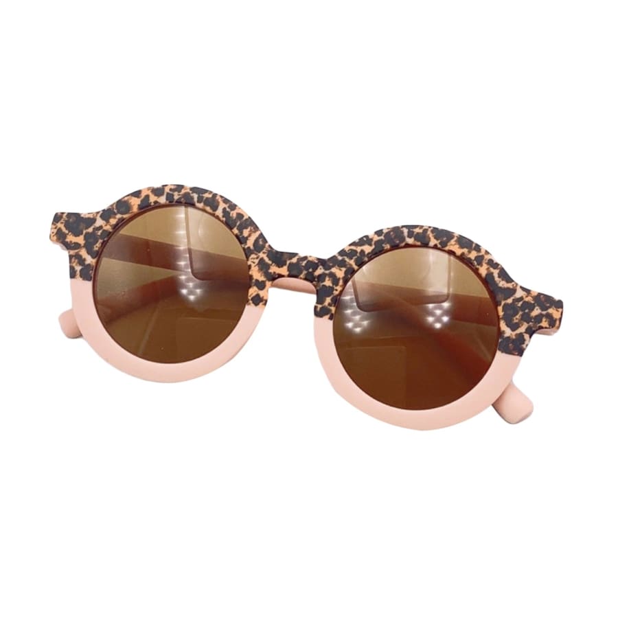 Juniper Leopard Rim Sunglasses - Blush