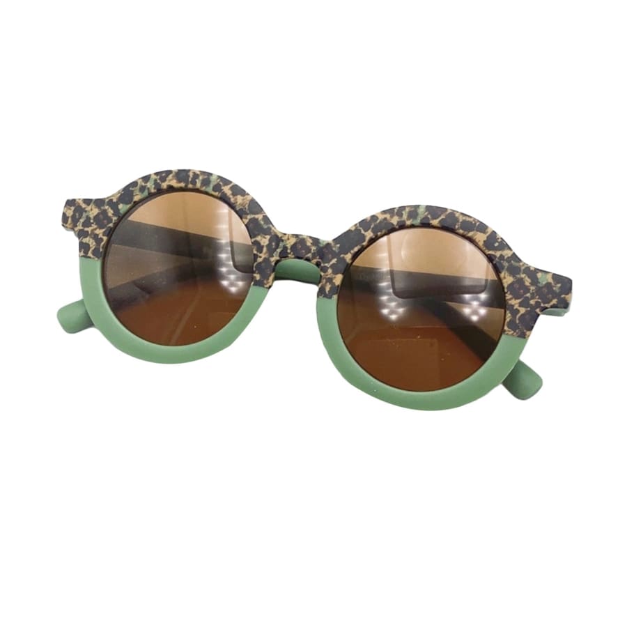 Juniper Leopard Rim Sunglasses - Grass