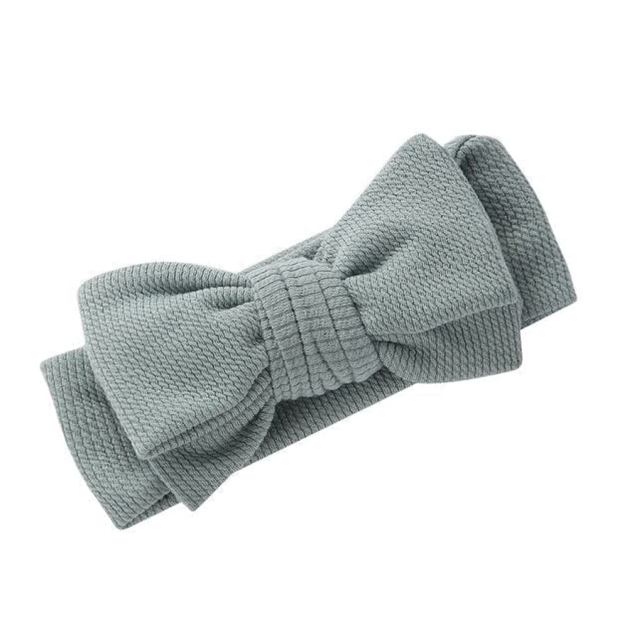 Larisa Soft Stretch Bow Headband - Slate