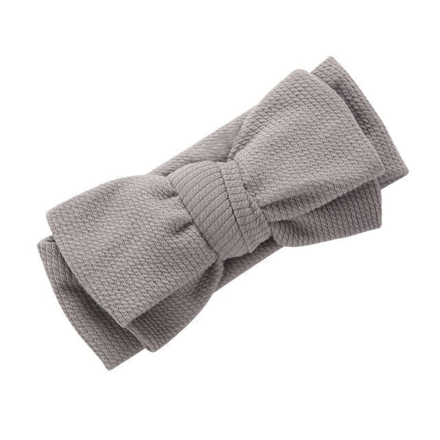 Larisa Soft Stretch Bow Headband - Slate