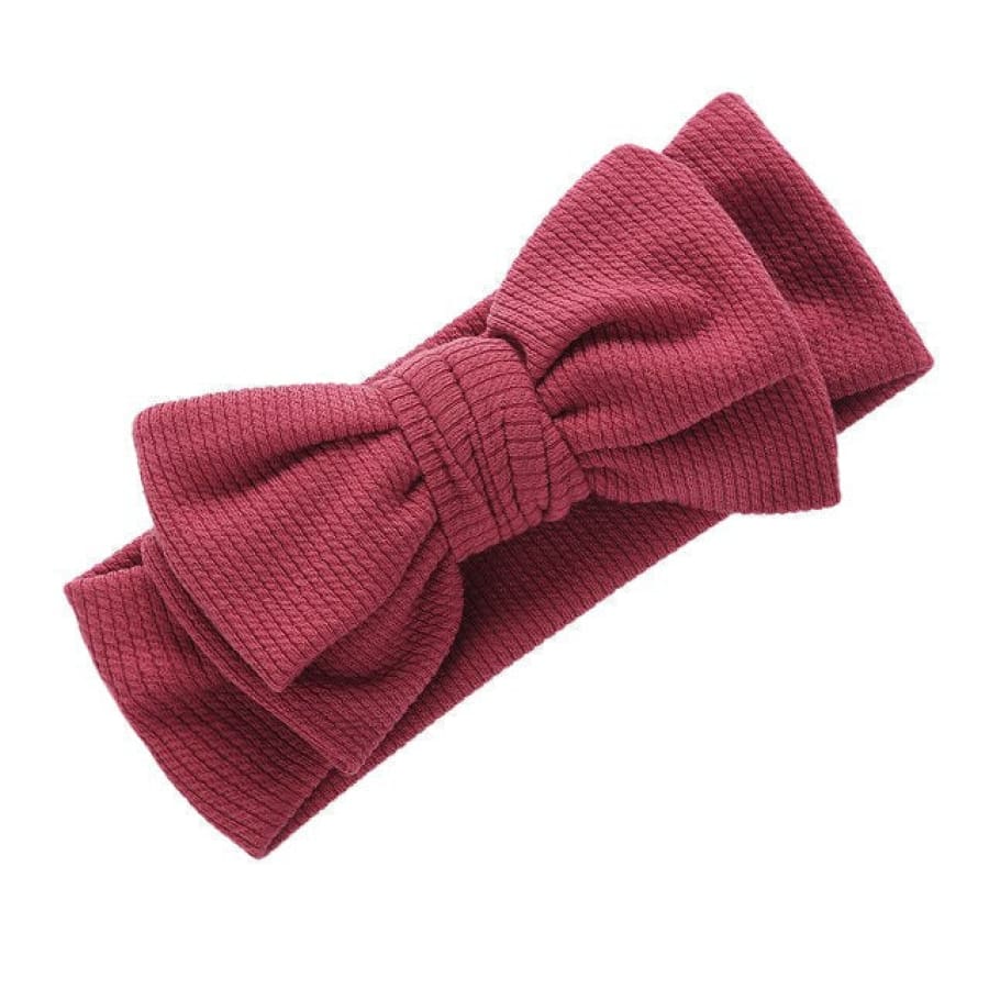Larisa Soft Stretch Bow Headband - Peachy Pink