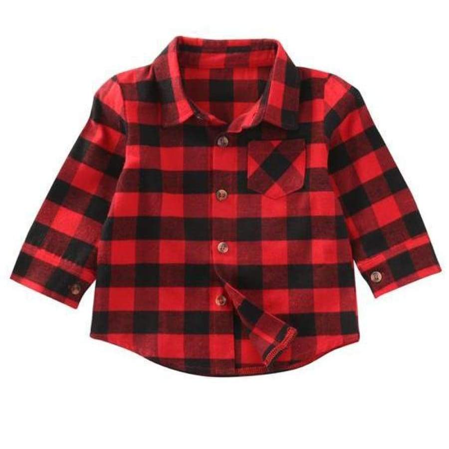 Lucas Long Sleeve Check Shirt - 1-2 Years - Top Tops
