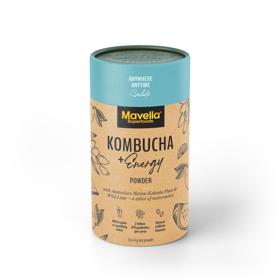 Mavella Kombucha Cannister Can - Energy Powder 10 x 4G - Supplement superfood, supplement
