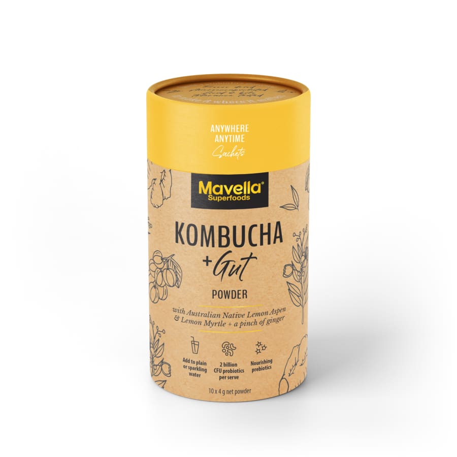 Mavella Kombucha Cannister Can - Gut Powder 10 x 4G - Supplement superfood, supplement