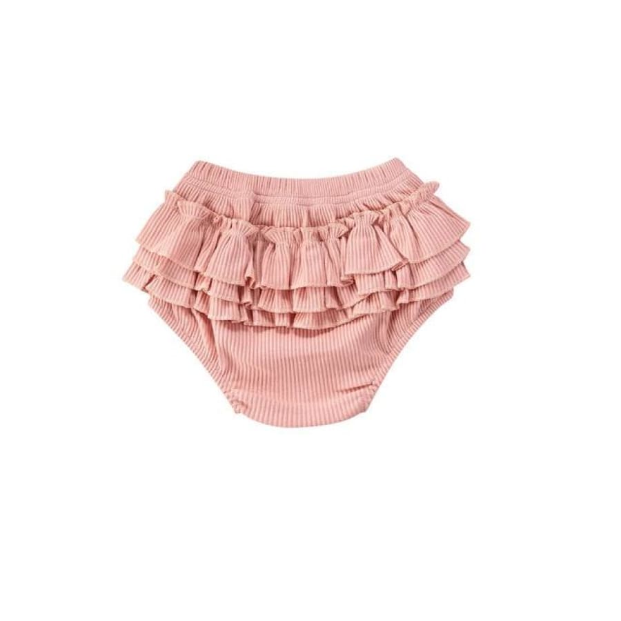 Melly Ruffle Butt Bloomers - Pink - 0-6 Months - bloomers