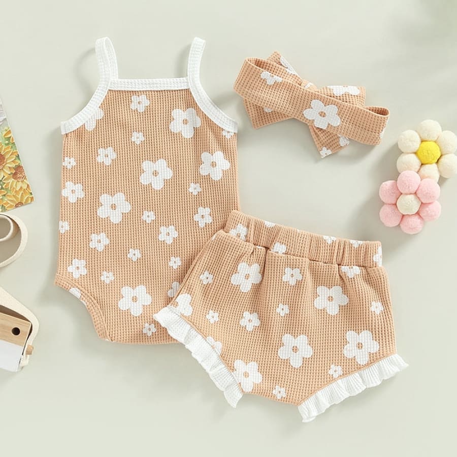 Melody Daisy Singlet Set - Pink