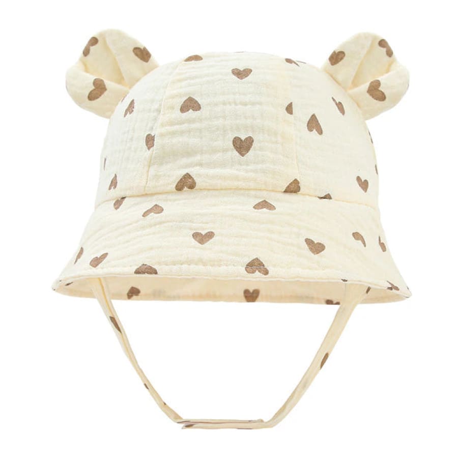 Muslin Sun Hat - Hearts
