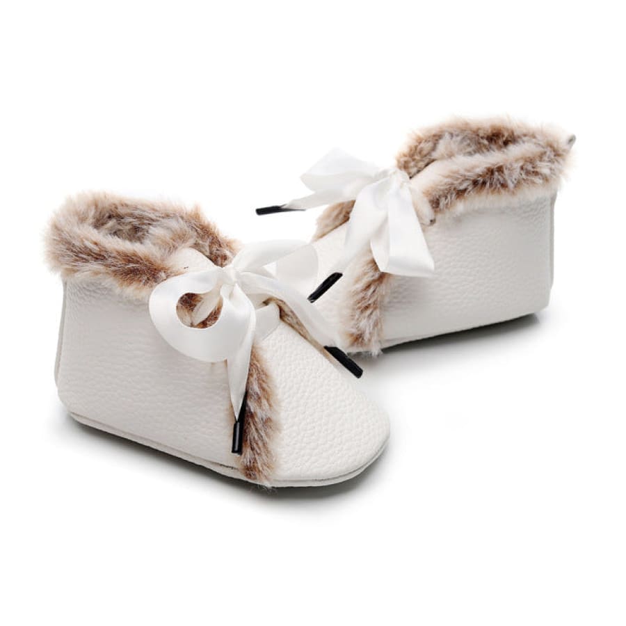 Myra Fleece Lined Pre-Walker Boots - Snow - 0-3 Months - shoes shoes