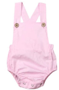 Remi Button Up Romper - Blush