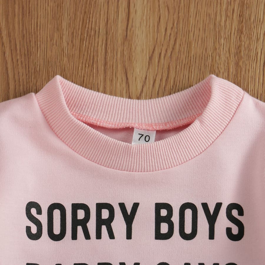 Sorry Boys Headband Long Sleeve Set - Pink - Sets sets