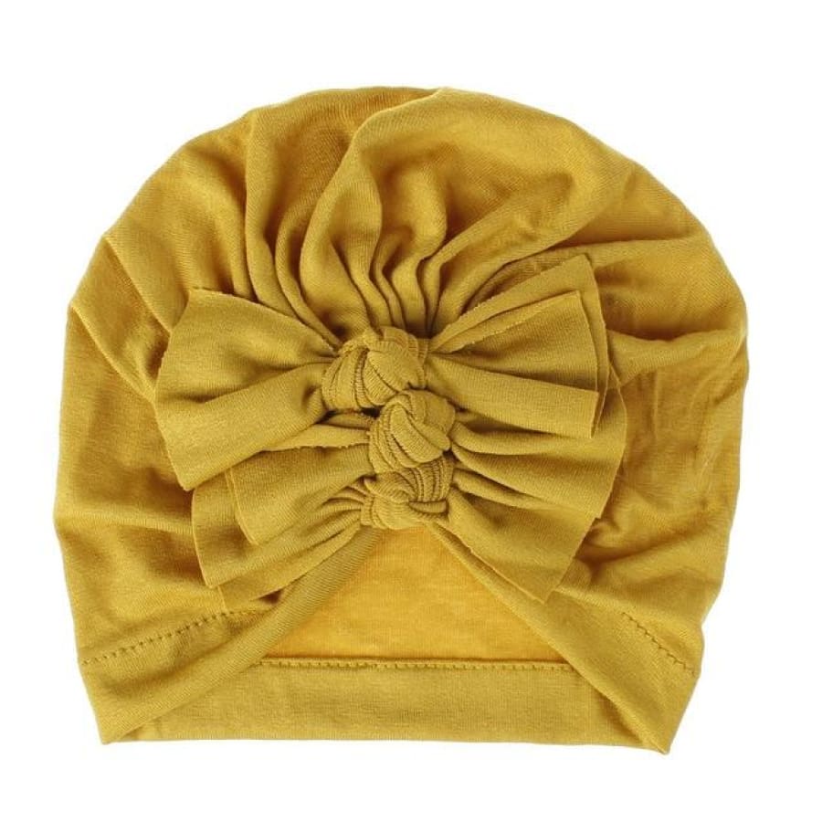 Stretch Bow Beanie - Gold - Headband headband