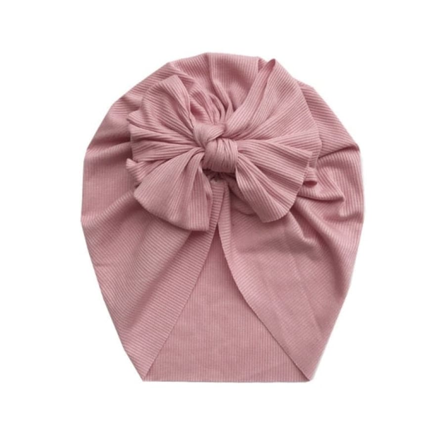 Stretch Large Bow Beanie - Pink - Headband headband