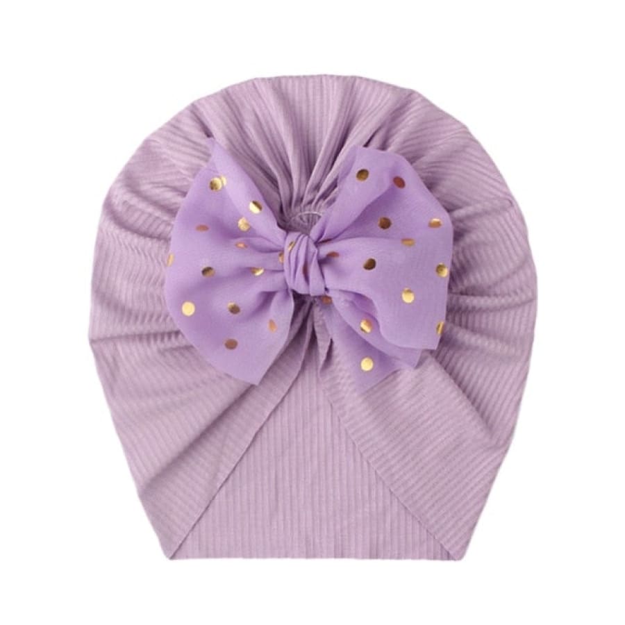 Stretch Spot Bow Beanie - Bright Pink - Headband headband