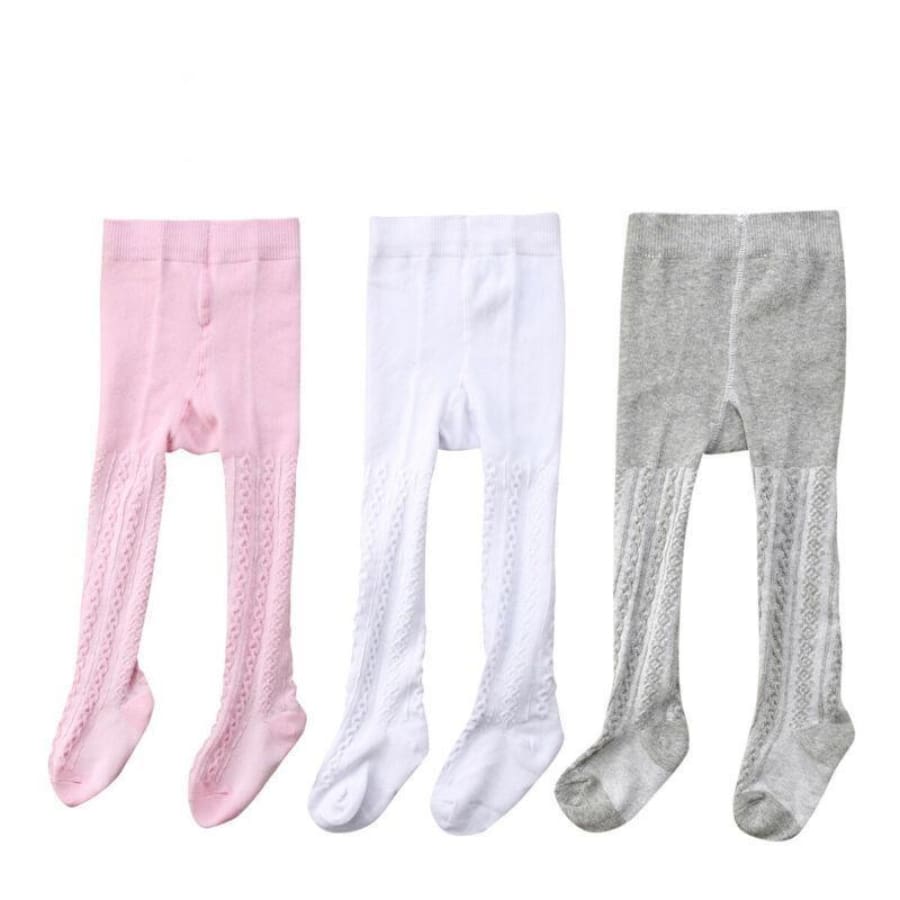 Textured Tights - 3 Pack - 0-6 Months - Socks