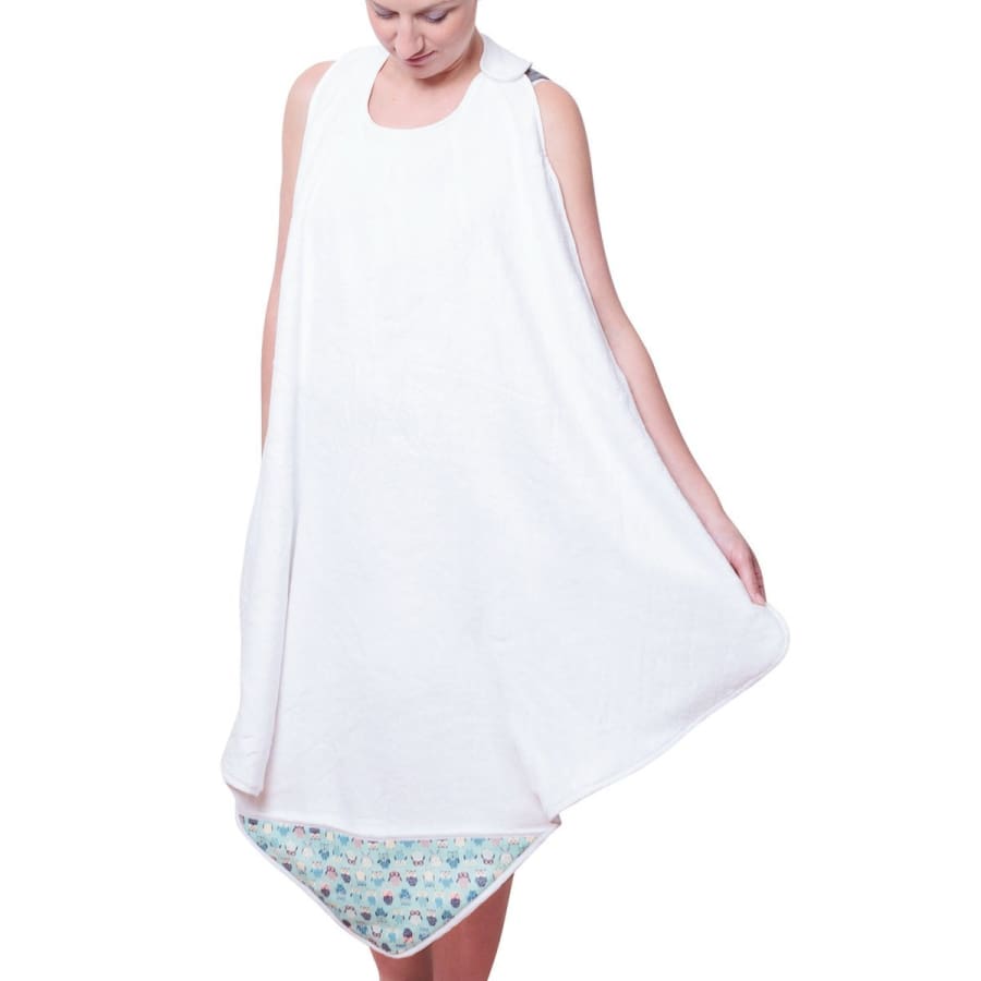 Towelling Stories Hands Free Baby Bath Towel - Plain Blue - Towel towel