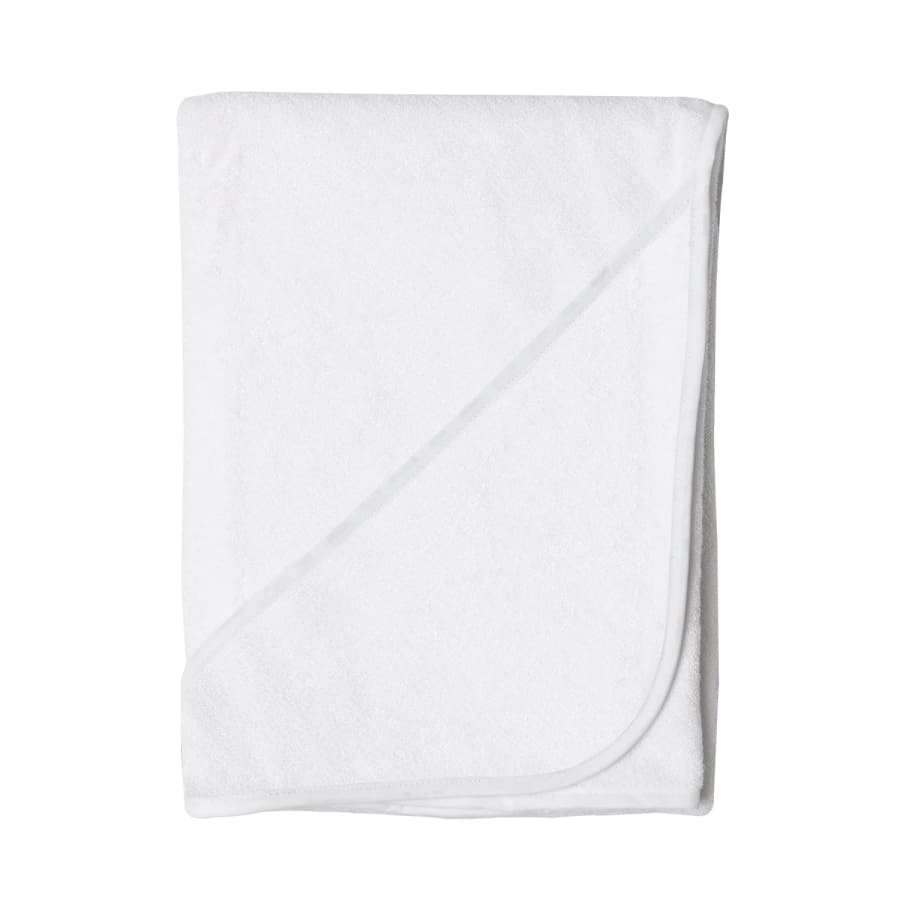Towelling Stories Hands Free Baby Bath Towel - Plain White - Towel towel