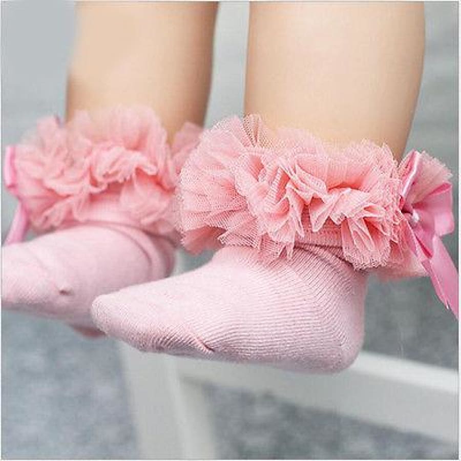 Tutu Ribbon Socks - Pink / 0-2 Years - Socks