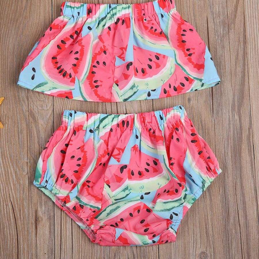 Wanda Watermelon Bloomer Set - Sets Girl headband sets summer watermelon